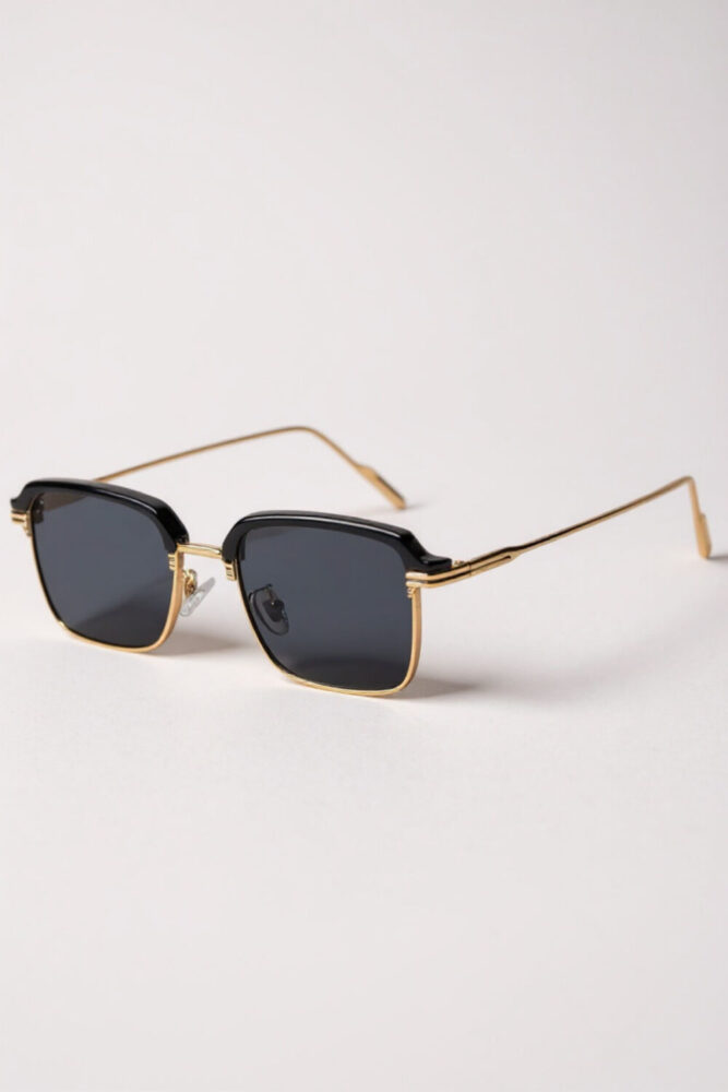 Chunky Frame Cond Lüx Unisex Siyah Gold Lüx Güneş Gözlüğü - Görsel 2