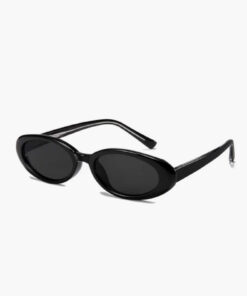 Alternative view of Chunky Frame Siyah Cat Eye Vintage Model Oval Güneş Gözlüğü