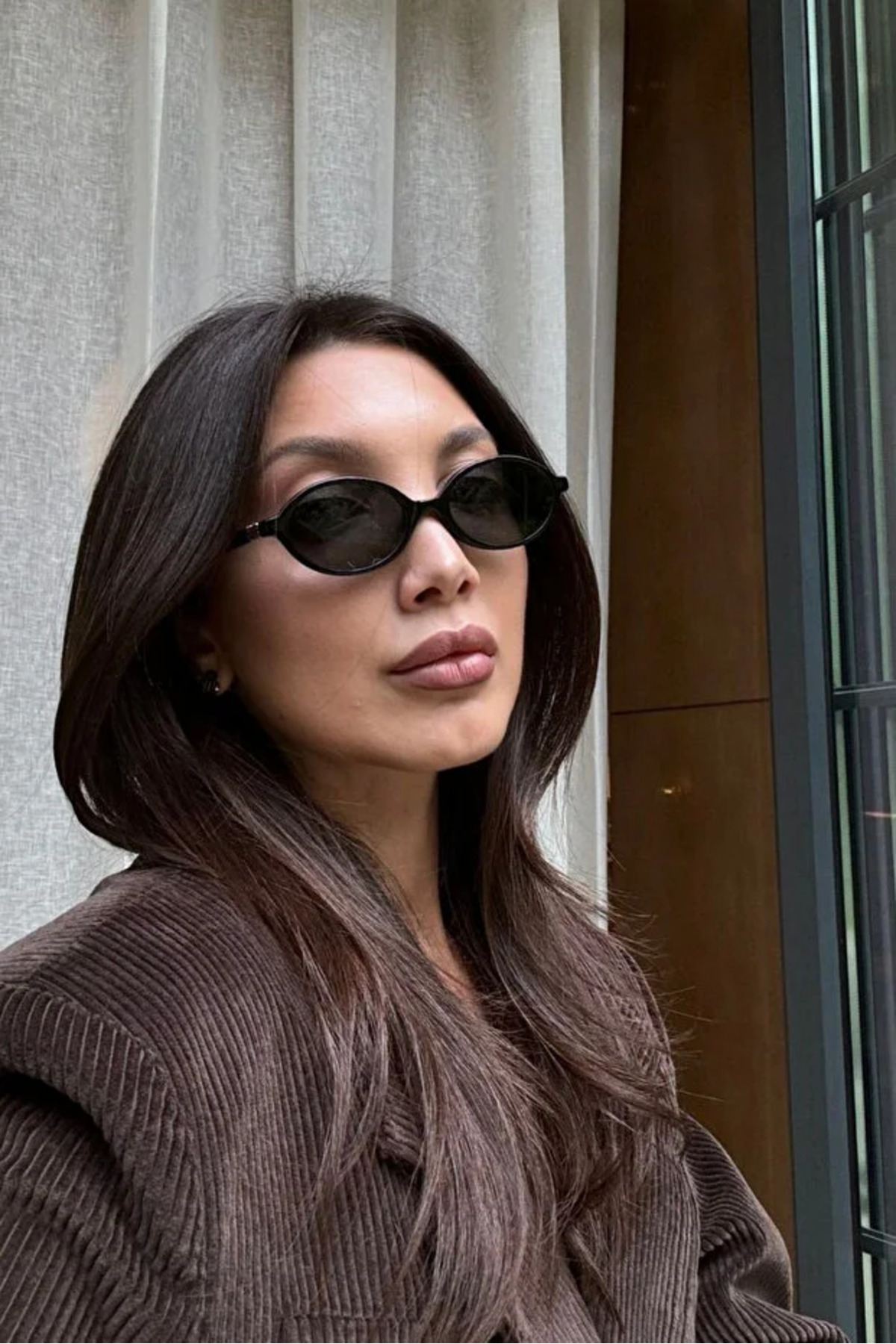 Chunky Frame Wuhle Siyah Haki Unisex Güneş Gözlüğü