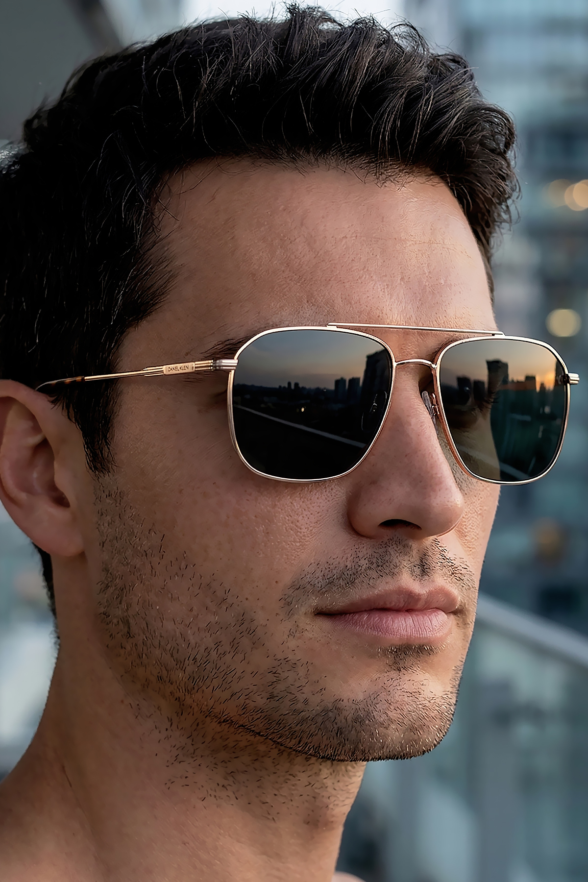 Daniel Klein Polarize - UV400 Korumalı Gold Yeşil Renk Orijinal Erkek Güneş Gözlüğü 53 Ekartman DKGG6284C3