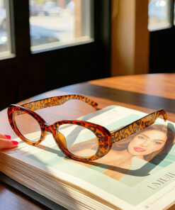 Eyesofia Cat Eye Clasıc Vintage Leopar Gözlük - Görsel 3