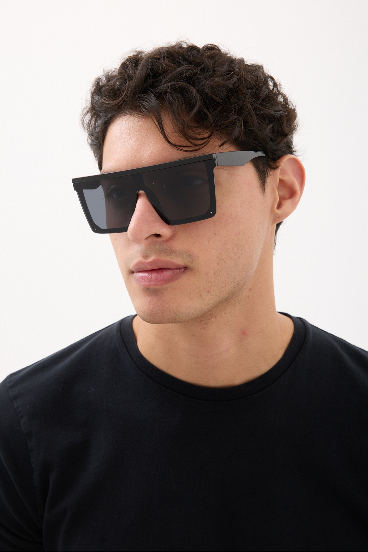 Chunky Frame Tıaggg Siyah Unısex Kare Güneş Gözlüğü