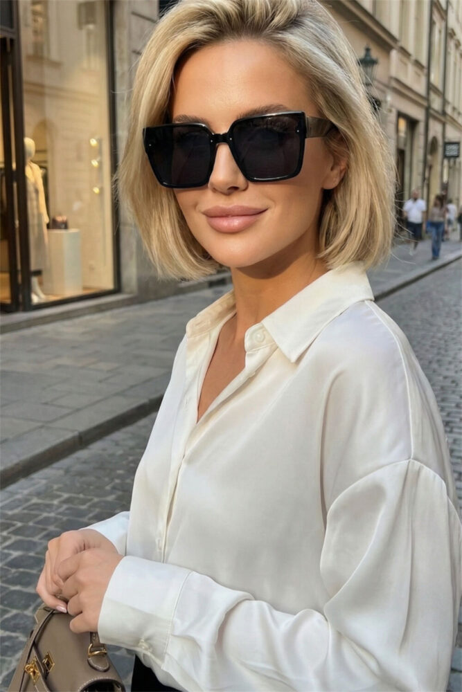 Eyesofia Milan Unisex Siyah Yeni Sezon Popüler Güneş Gözlüğü - Görsel 2