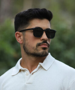 TomyHelf Kare Tasarım Mat Siyah Çerçeve Siyah Cam Unisex Güneş Gözlüğü
