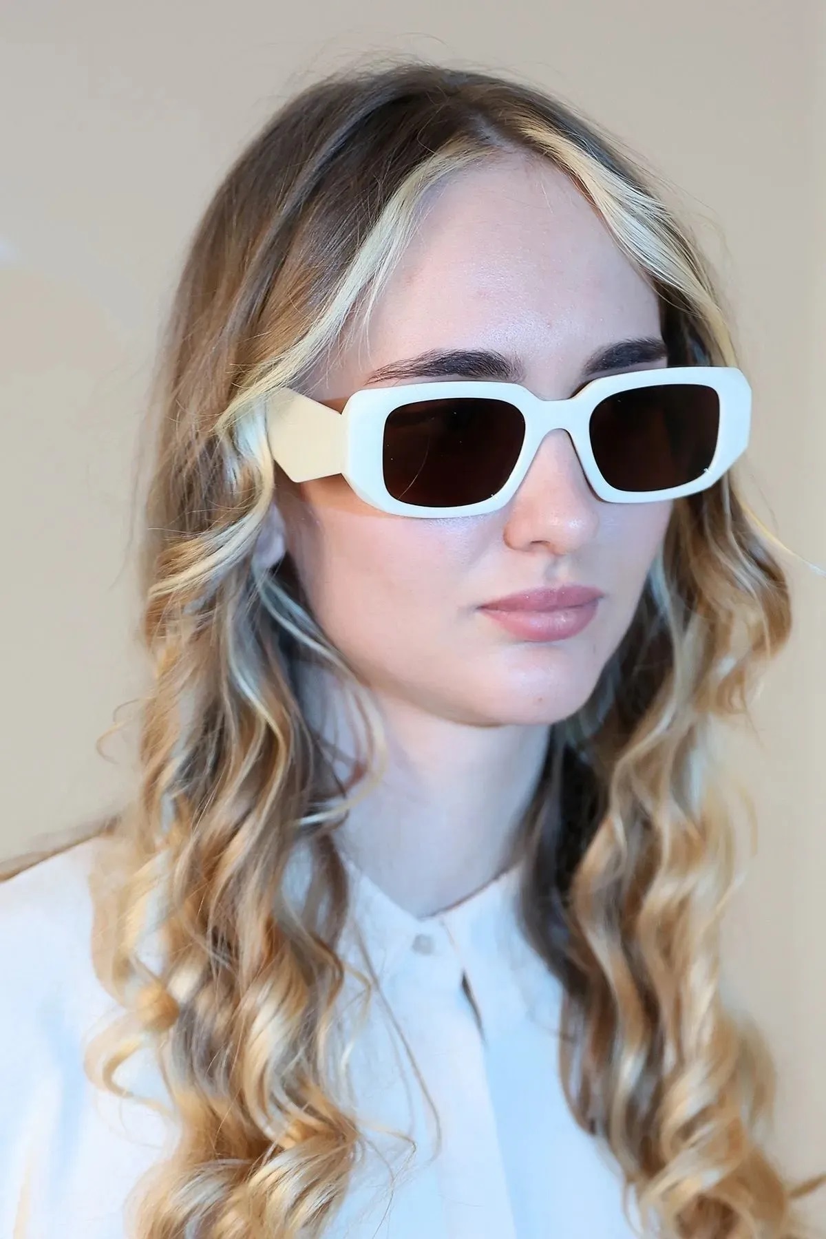 Eyesofia Jenners Lüx Unisex Krem Kahverengi Güneş Gözlüğü