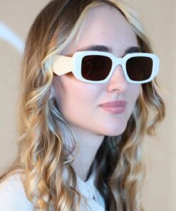 Eyesofia Jenners Lüx Unisex Krem Kahverengi Güneş Gözlüğü - Görsel 3