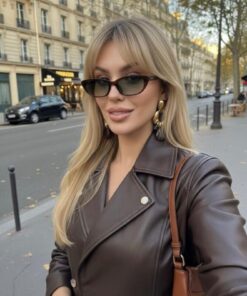 Goldmine Bella Vintage Cat Eye Güneş Gözlüğü Kahverengi Yeşil - Görsel 3
