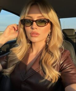 Goldmine Bella Vintage Cat Eye Güneş Gözlüğü Kahverengi Yeşil
