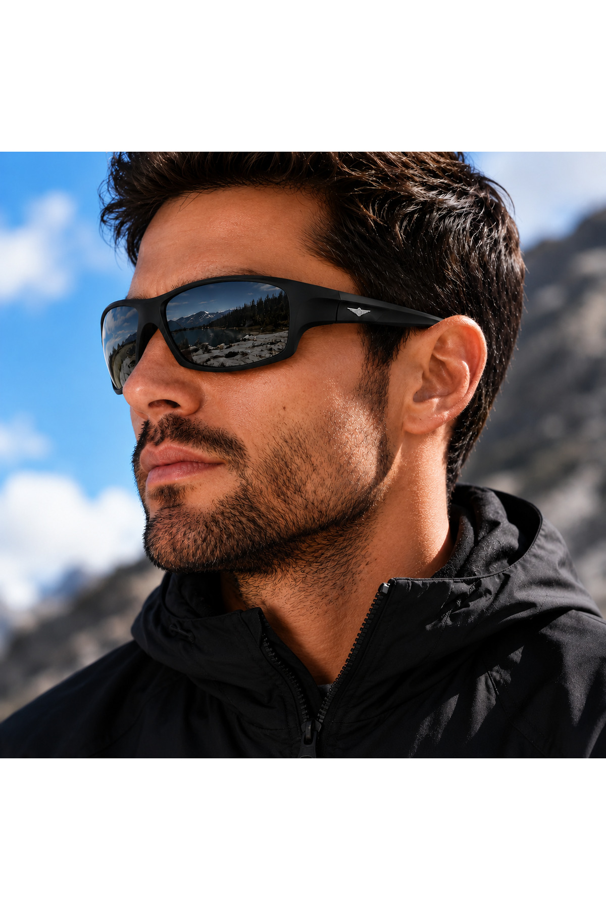 EXELİNE COL 156 Yeni Premium Spor Seri Polarize Erkek Güneş Gözlüğü-Polarize-UV400-Anti Refle 3lü Koruma 62*