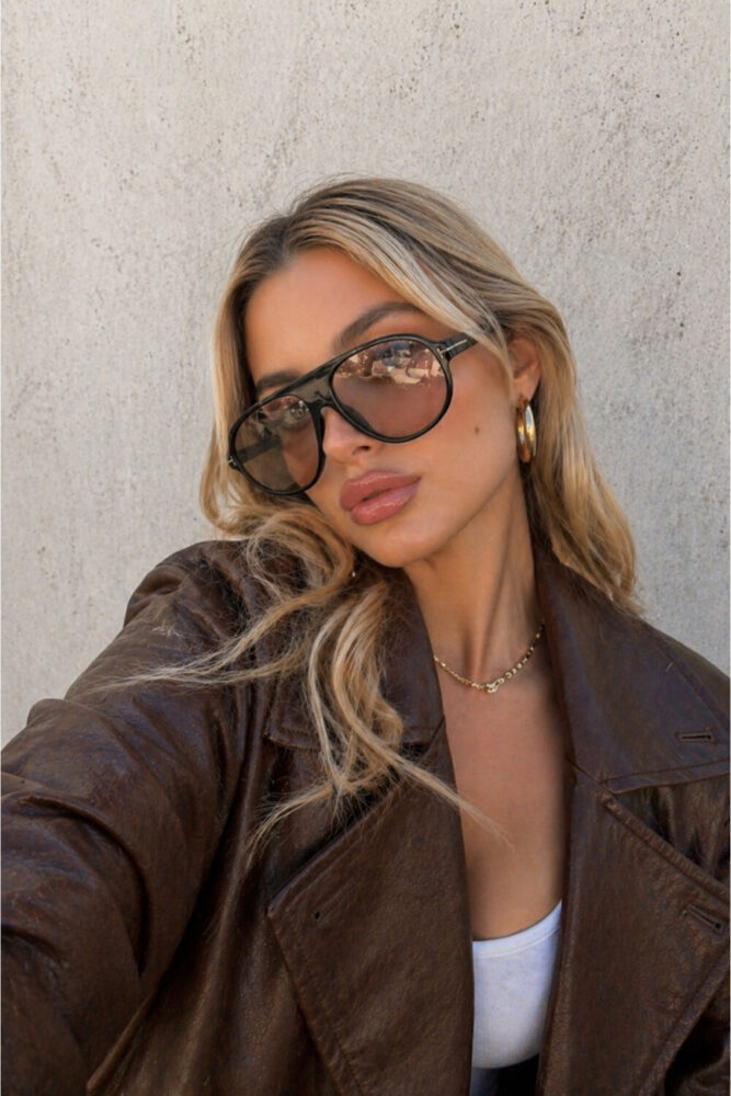 Goldmine Unisex Noirel Güneş Gözlüğü UV400 Siyah - Nude - Görsel 3