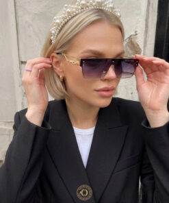 Eyesofia Titanyum Çerceve Siyah Unisex Güneş Gözlüğü