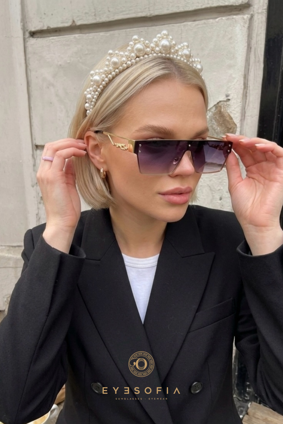 Eyesofia Titanyum Çerceve Siyah Unisex Güneş Gözlüğü