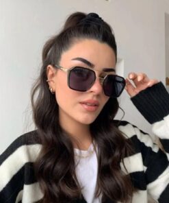 Alternative view of Chunky Frame Ecs Unisex Gold Siyah Unisex Kare Güneş Gözlüğü