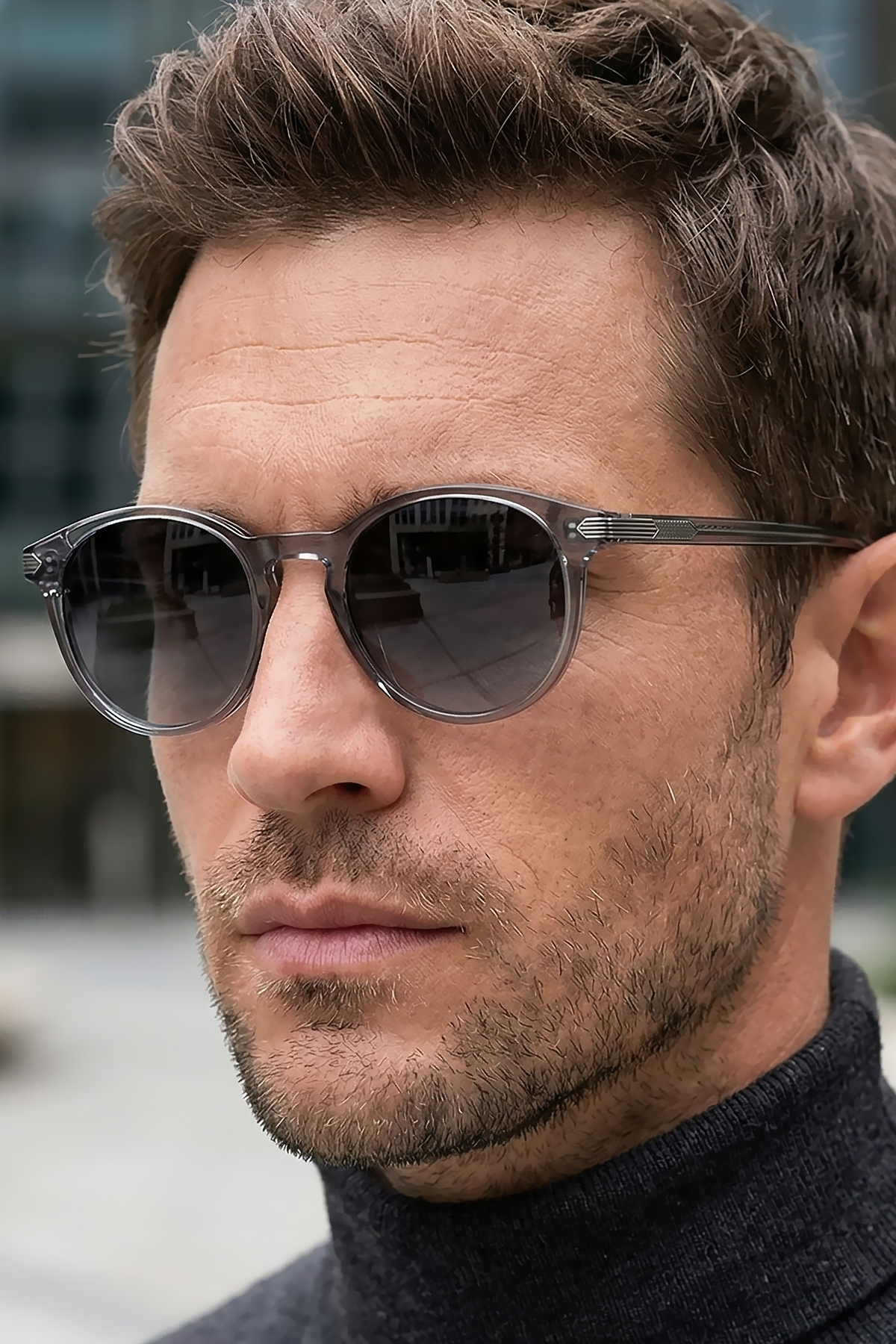 Daniel Klein Handmade Acetate - Polarize - UV400 Korumalı Füme Renk Erkek Güneş Gözlüğü 49 Ekartman DKG6287C3