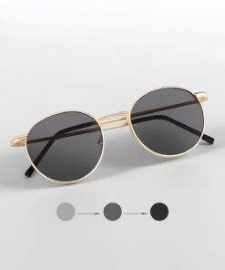 QAYYO Accessories Gody Gold Siyah Metal Oval Uv400 Unisex Güneş Gözlüğü
