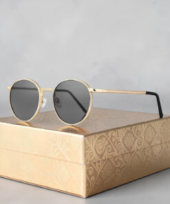 QAYYO Accessories Gody Gold Siyah Metal Oval Uv400 Unisex Güneş Gözlüğü - Görsel 3