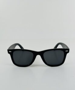 GlimmerGroove Wayfarer Eğimli Siyah Unisex Güneş Gözlüğü - Görsel 3