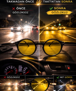 Optic Master Antifar Gece Sürüş Gözlüğü / Gece Görüş Gözlüğü Model 8811