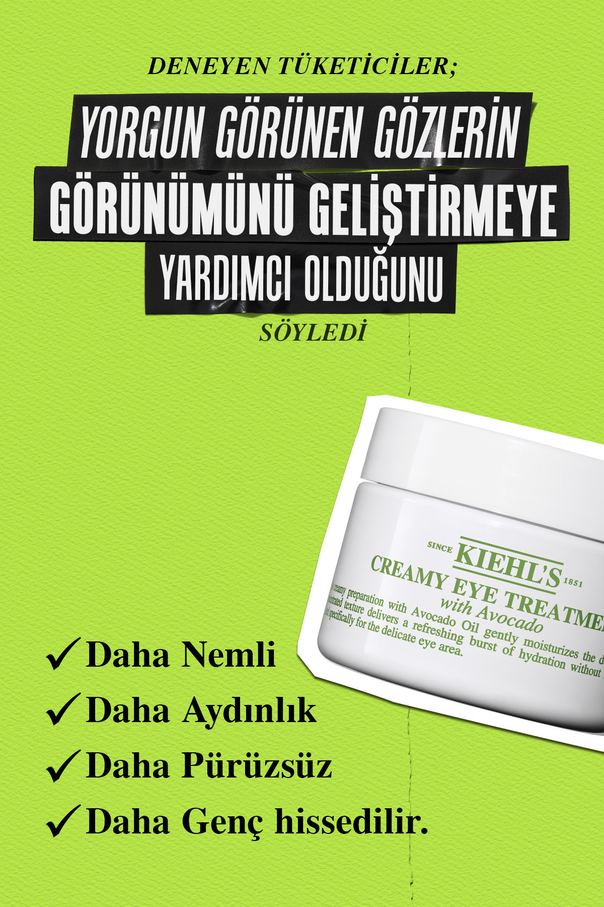 Kiehl's Creamy Eye Treatment Avokado ile Yoğun Nemlendiren Göz Kremi 28 ml - Görsel 3