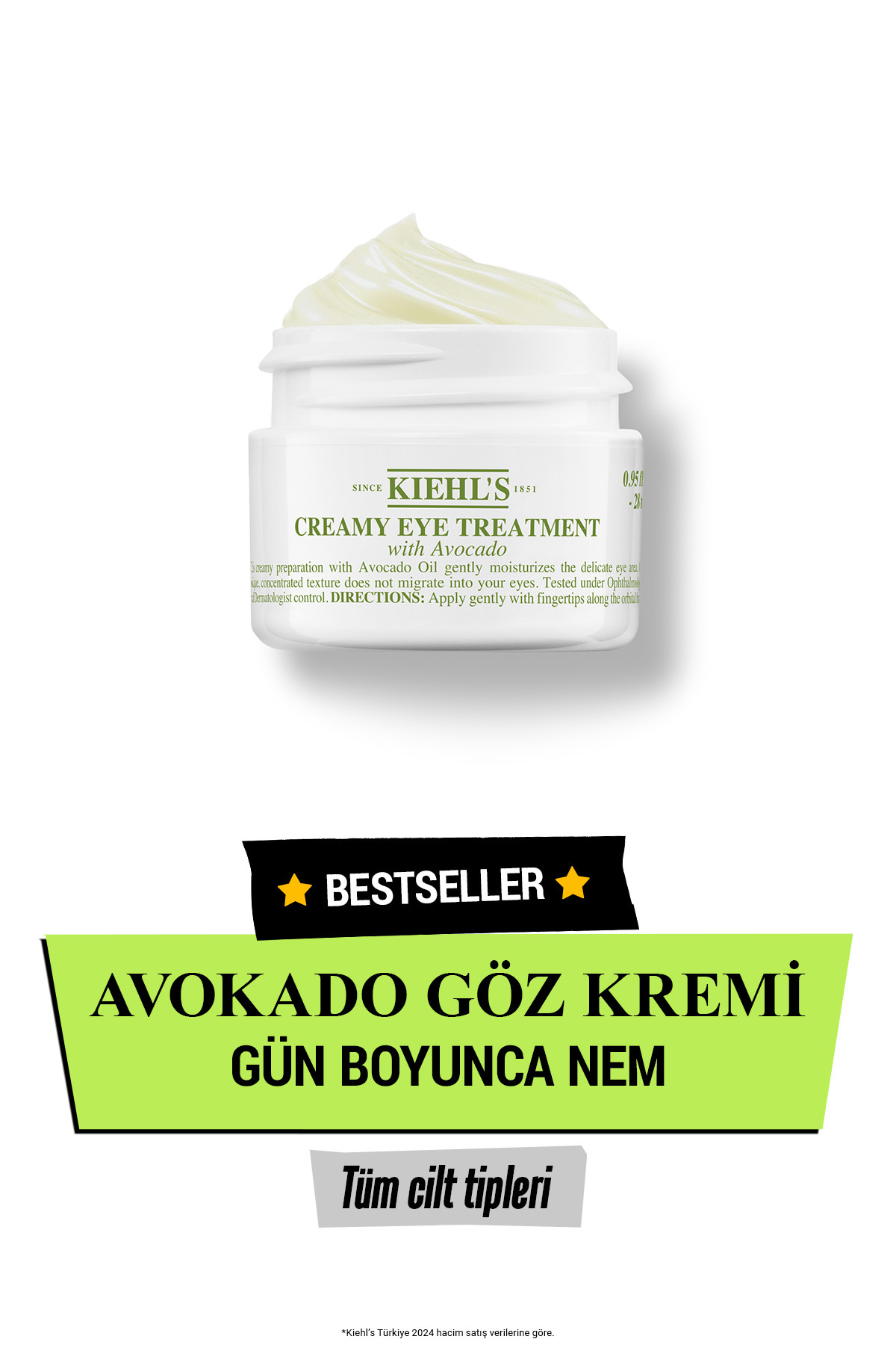 Kiehl's Creamy Eye Treatment Avokado ile Yoğun Nemlendiren Göz Kremi 28 ml