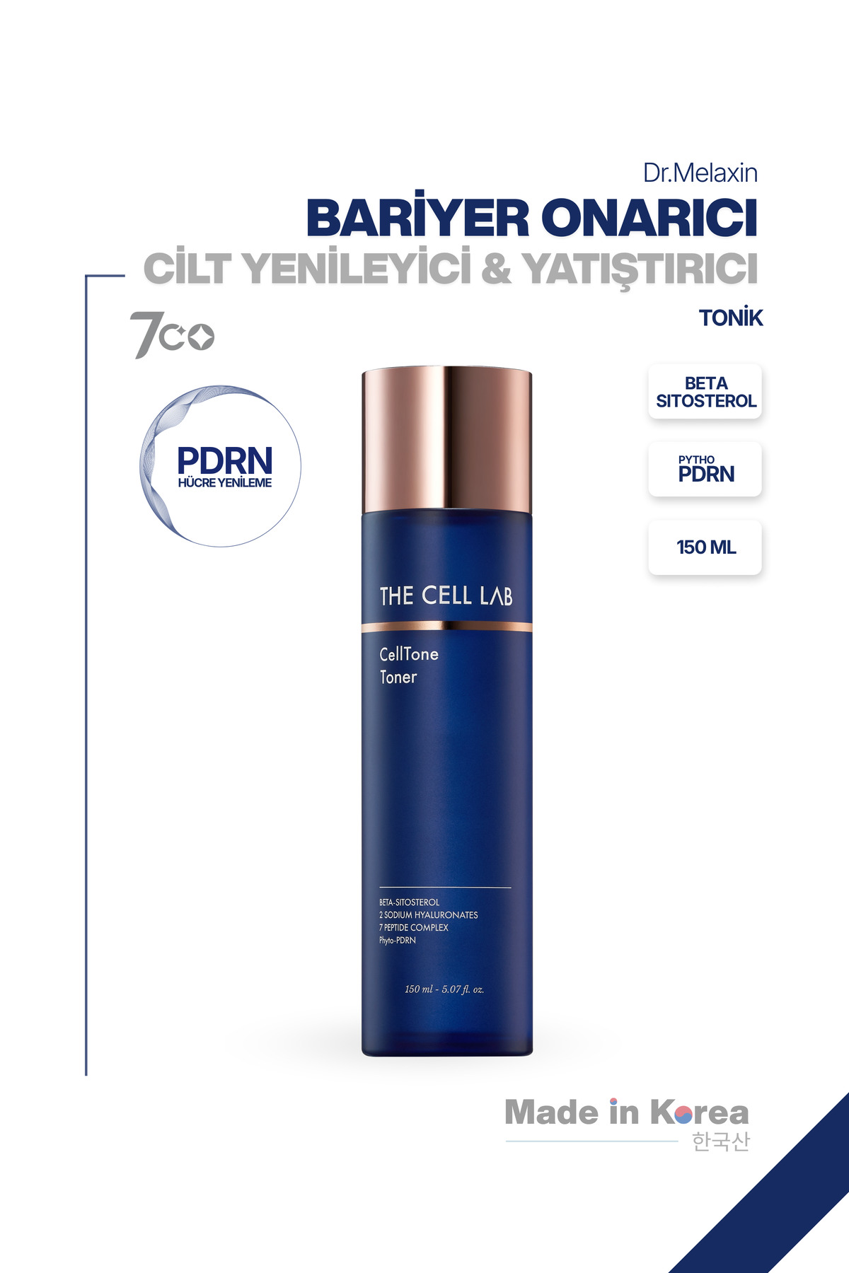 The Cell Lab Liposomal Teknolojili | PDRN | Bariyer Onarıcı & Nemlendirici Yüz Toniği 150ml