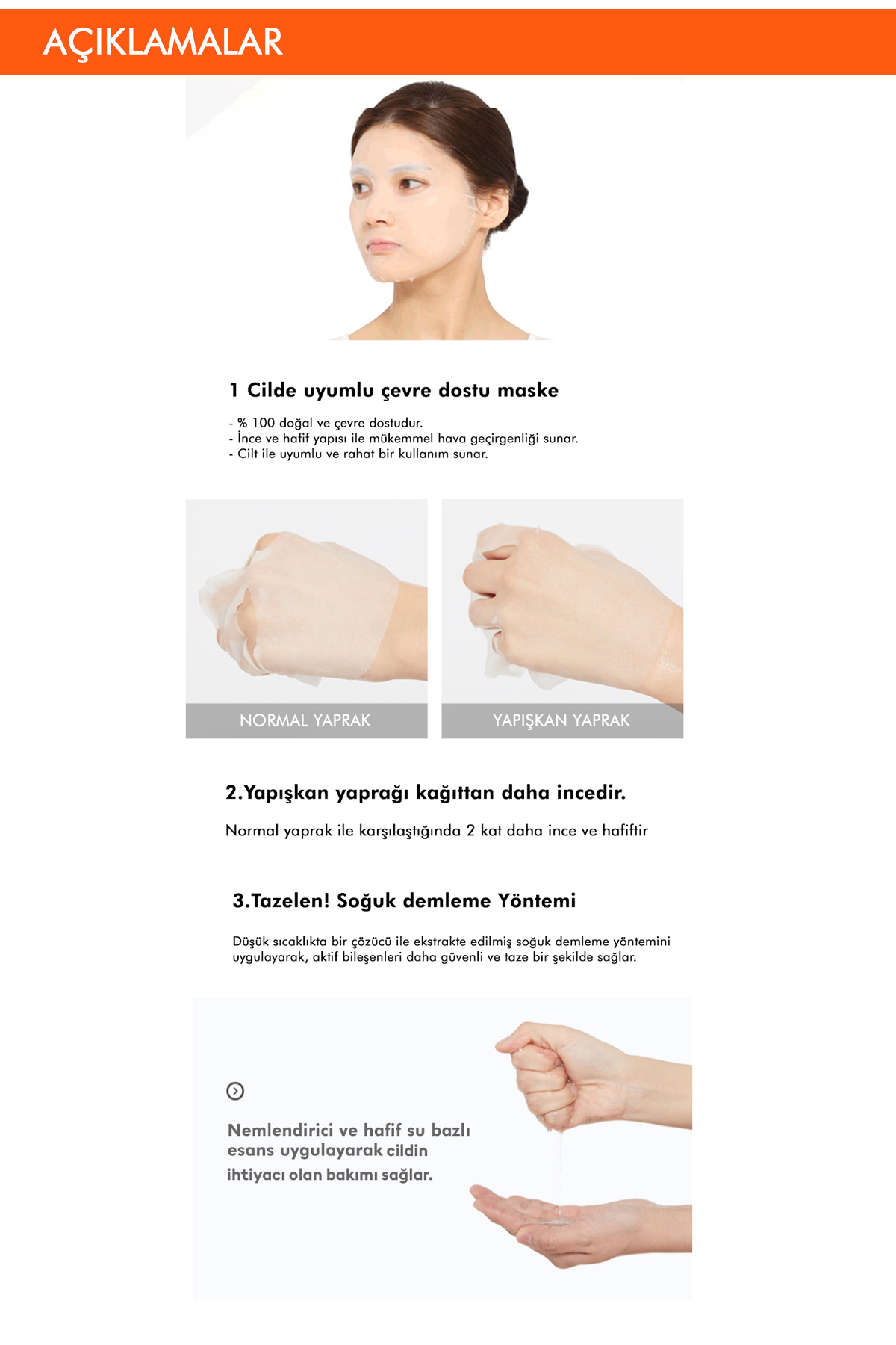 Missha KırmızıGinseng Özlü Sıkı Görünüm Sunan Besleyici Yaprak Maske Airy Fit Sheet Mask Red Ginseng - Görsel 3