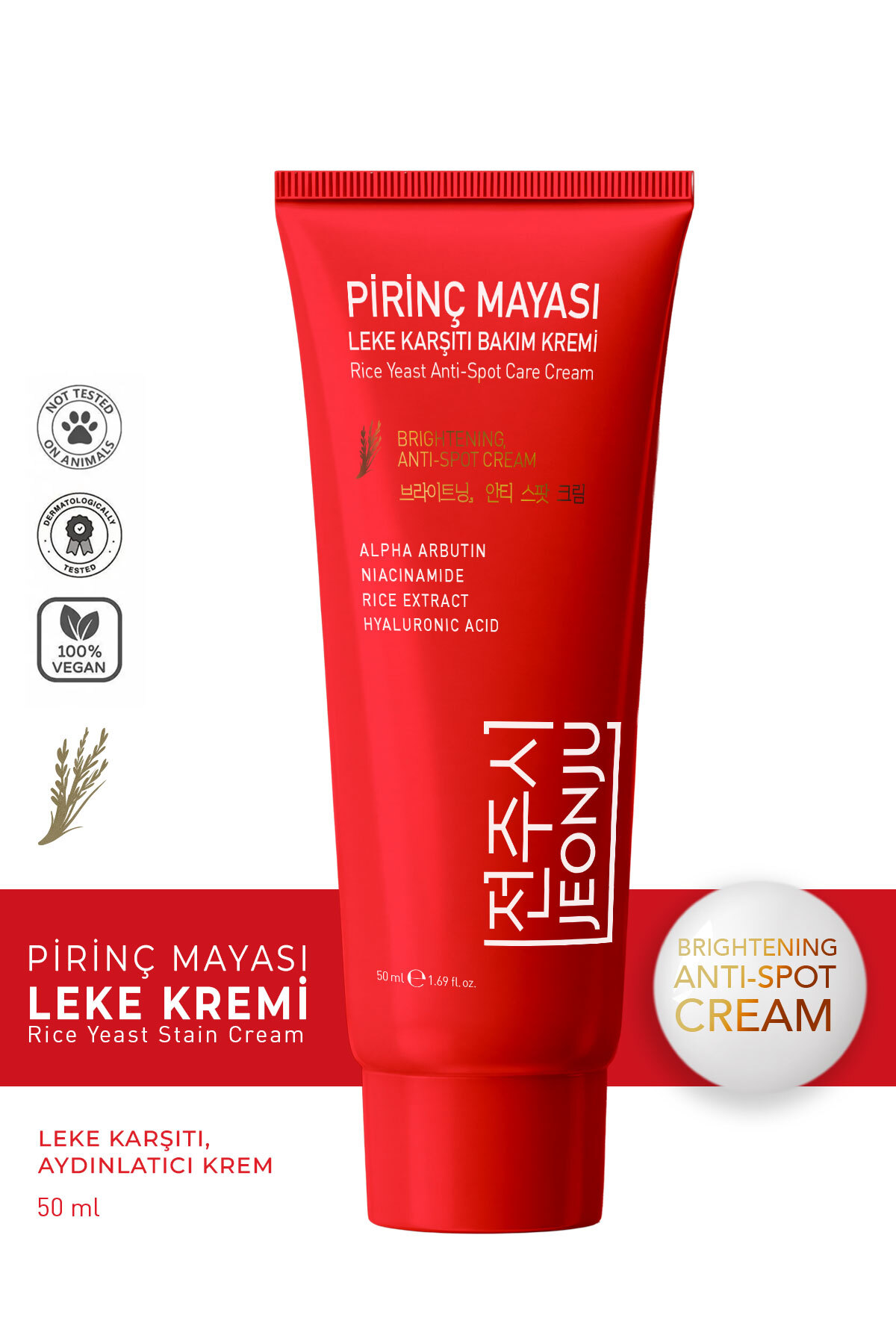 JEONJU Pirinç Mayası Leke Karşıtı Bakım Kremi