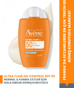 Avene Ultra Fluid Oil Control SPF 50 Yağlı Ciltler için Güneş Kremi 50 ml