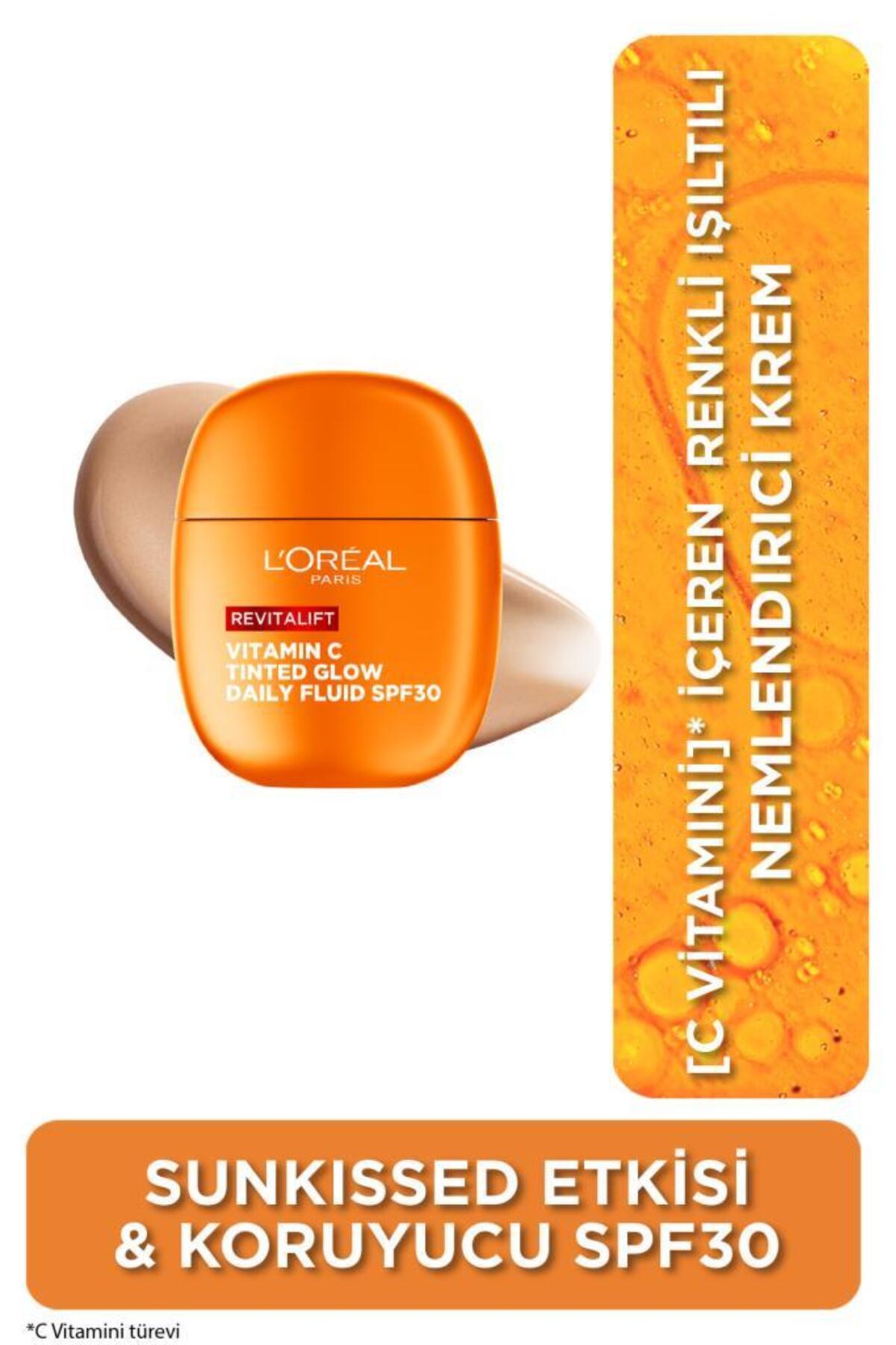 L'Oreal Paris Revitalift Clinical C Vitamini İçeren Renkli Işıltılı Nemlendirici Krem SPF30 40ml