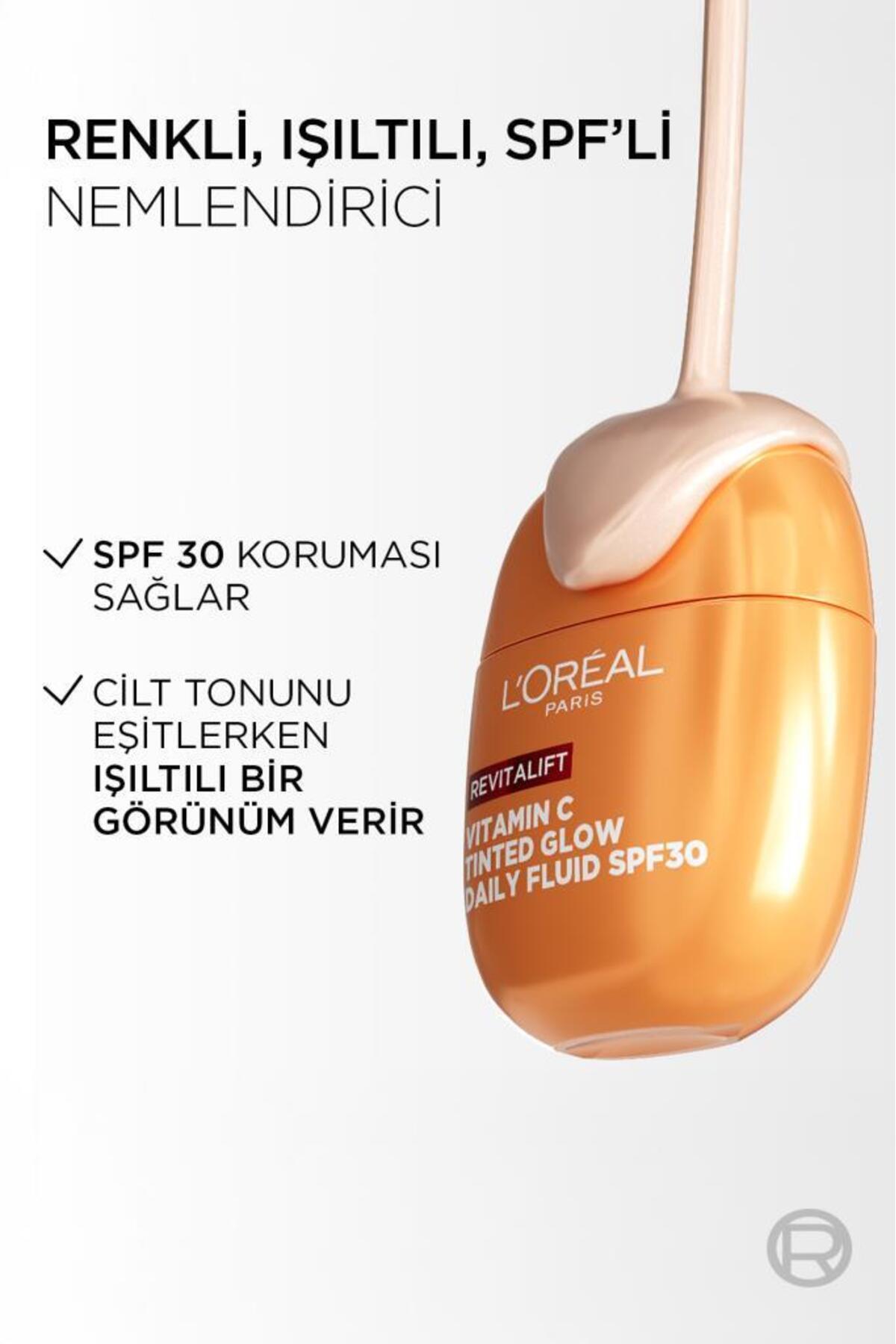 L'Oreal Paris Revitalift Clinical C Vitamini İçeren Renkli Işıltılı Nemlendirici Krem SPF30 40ml - Görsel 3