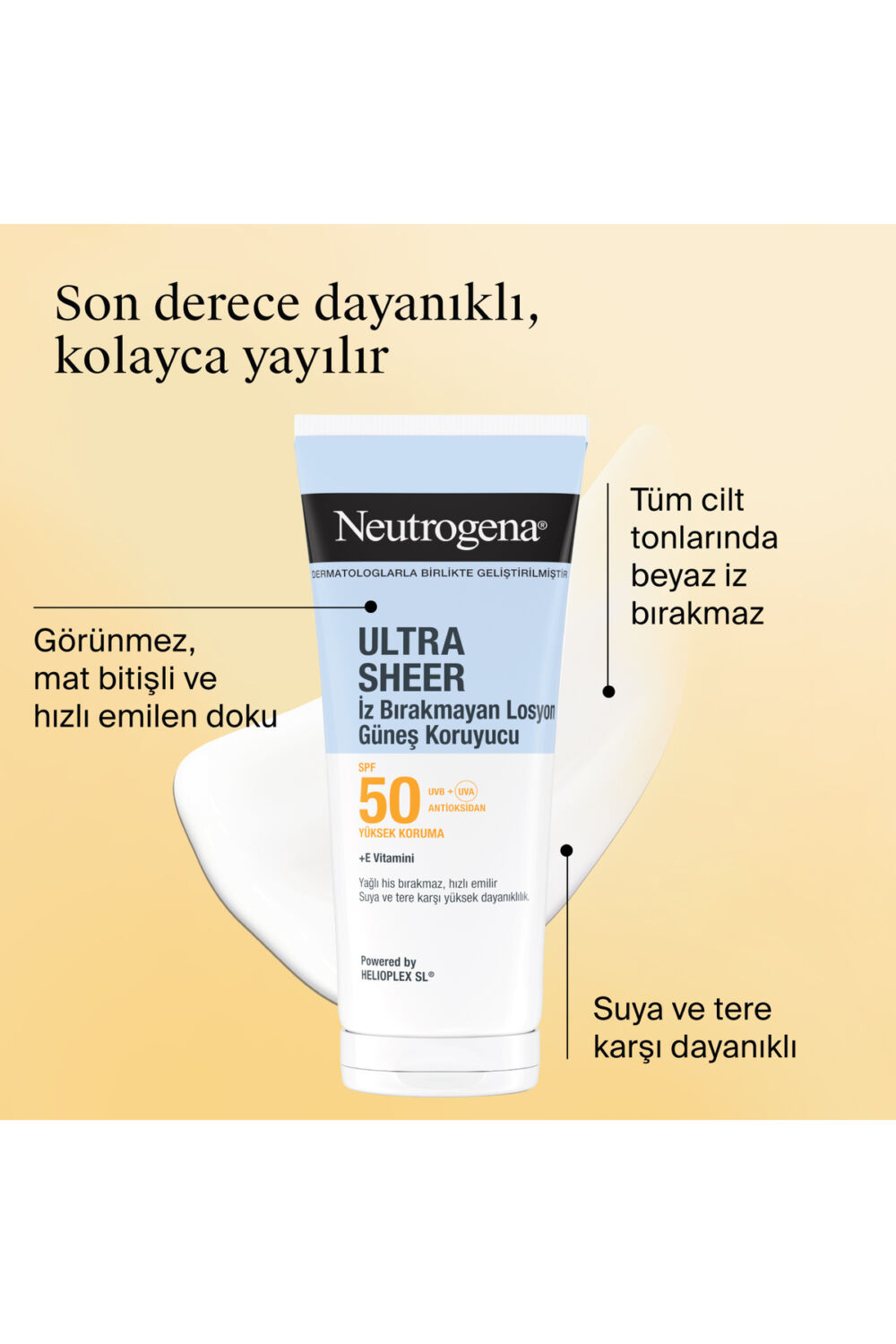 Neutrogena Ultra Sheer Nemlendirici Güneş Koruyucu Losyon SPF50, 200 ml - Görsel 3