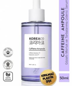 KOREACO Gözaltı Morluk,Koyu Halka ve Torbalanma Karşıtı Caffeine Ampoule Serum 50 ml