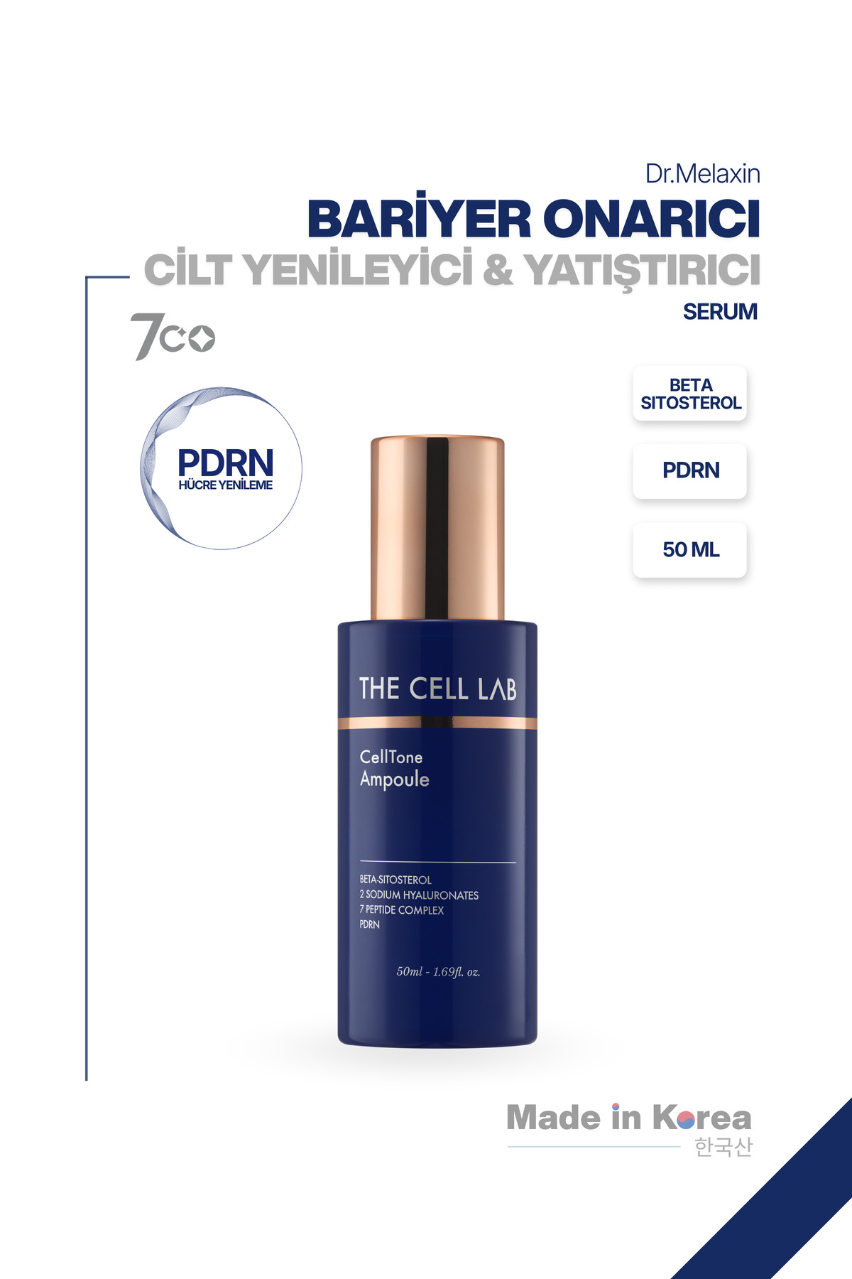 The Cell Lab Liposomal Teknolojili | PDRN | Bariyer Onarıcı & Nemlendirici Yüz Serumu 50ml