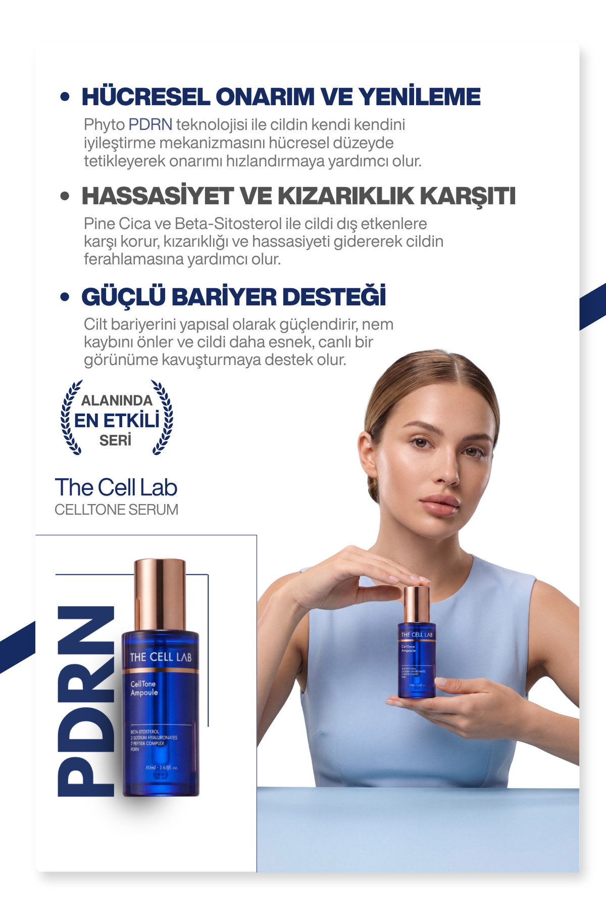 The Cell Lab Liposomal Teknolojili | PDRN | Bariyer Onarıcı & Nemlendirici Yüz Serumu 50ml - Görsel 3