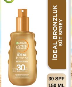 Garnier Ambre Solaire İdeal Bronzluk Güneş Koruyucu Sprey SPF30 150ML, Suya Dayanıklı, Yağlı His Bırakmaz