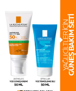 La Roche Posay Sivilceye Eğilimli Ciltler İçin Cilt Bakım Seti: Yüz Temizleme Jeli &Anthelios SPF50+ Güneş Kremi