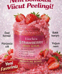 LİOCHEA Çilek Özlü Body Scrub Besleyici Arındırıcı Batık Karşıtı Yoğun Nemlendirici El- Vücut Peelingi 300 gr