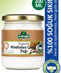 Arifoğlu Organik Hindistan Cevizi Yağı 200 ml Arifoğlu | Soğuk Sıkım | Cold Pressed Virgin Coconut Oil