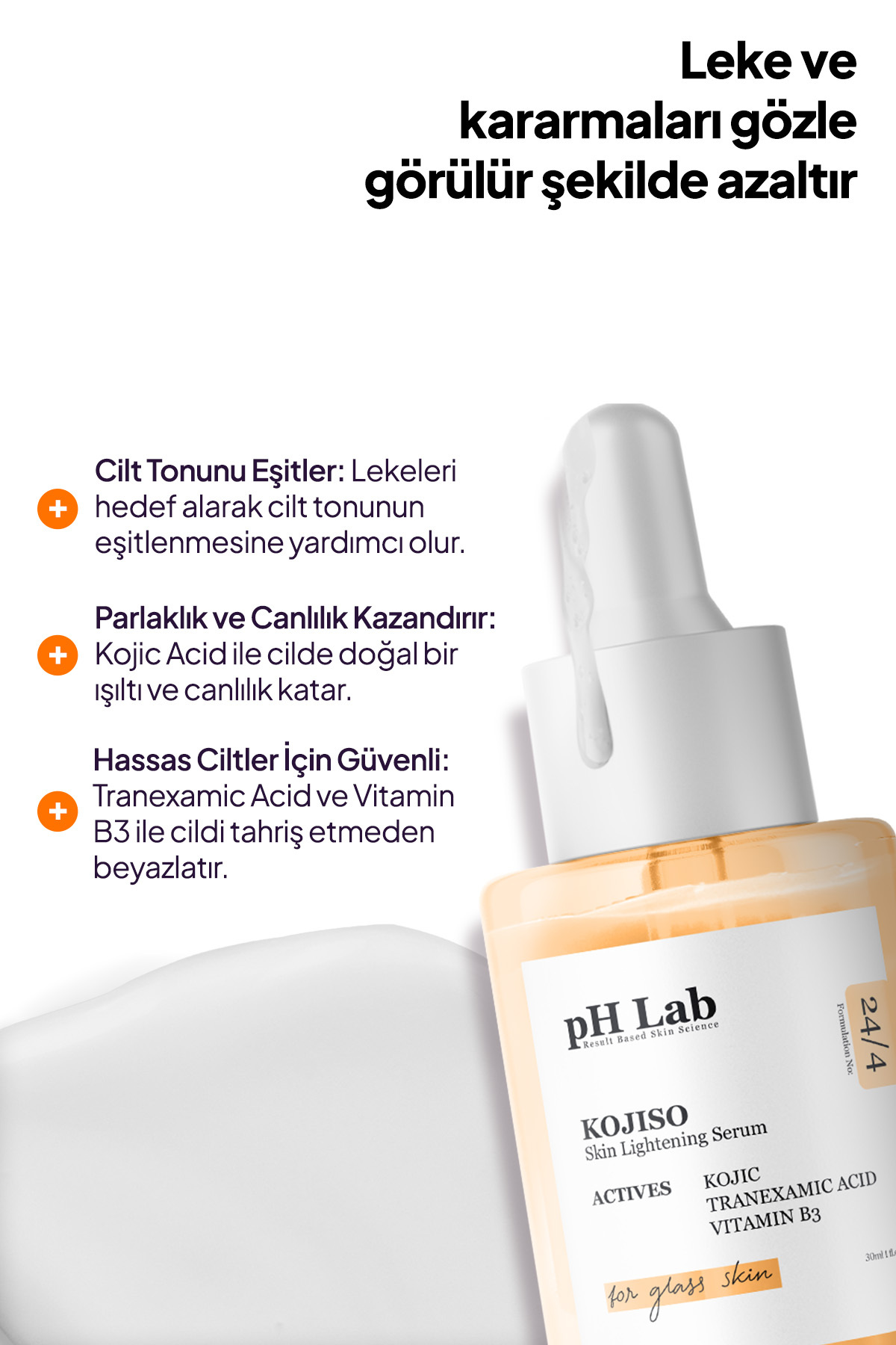 Ph Lab Phlab Kojiso Kojic Asit Serumu, Zerdeçal Ve Kojik Asit Etkisi Ile Leke Karşıtı Serum - Görsel 3