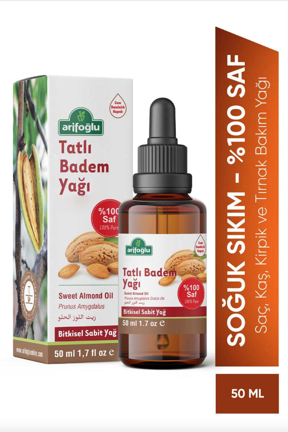 Arifoğlu Badem Yağı Tatlı 50ml 0 Saf Tatlı Badem Yağı
