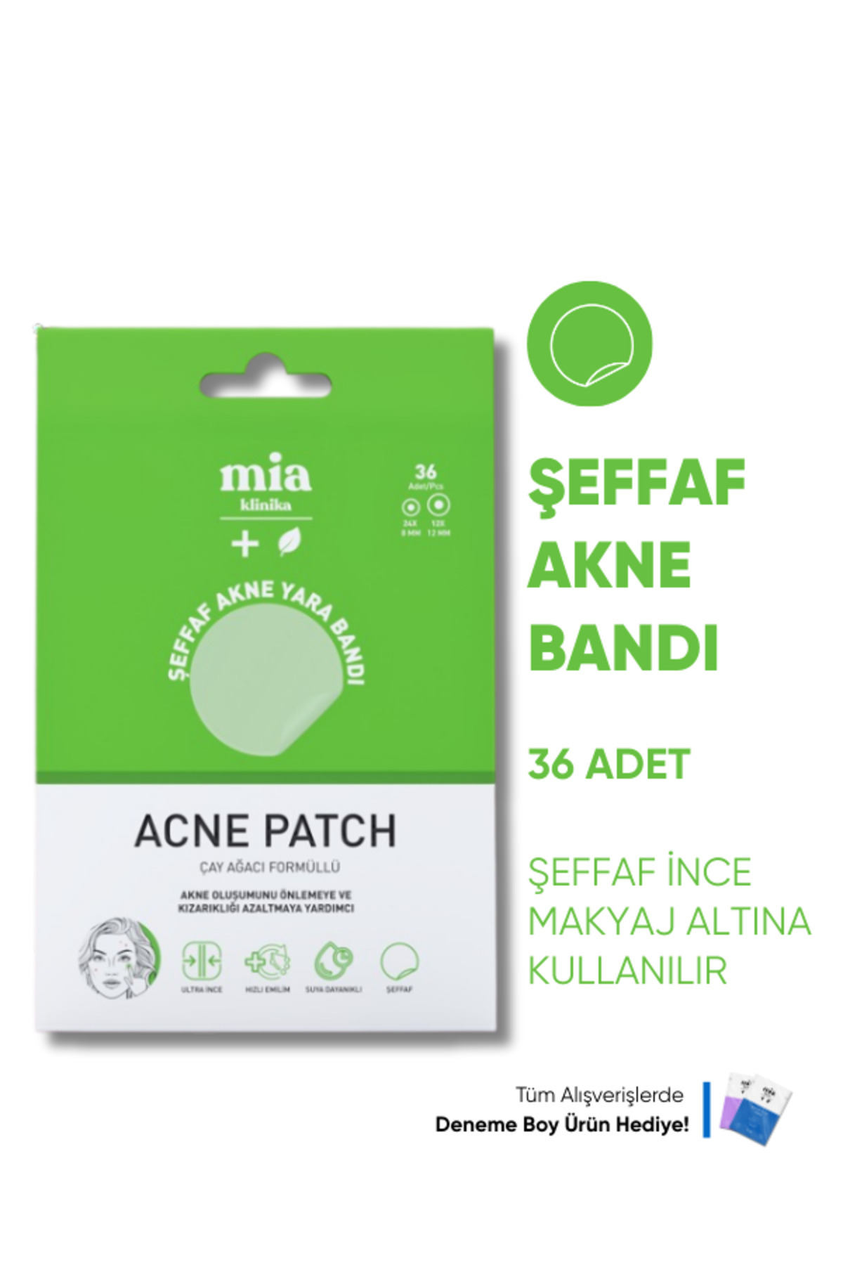 mia klinika Şeffaf Akne, Sivilce Bandı 36 Adet