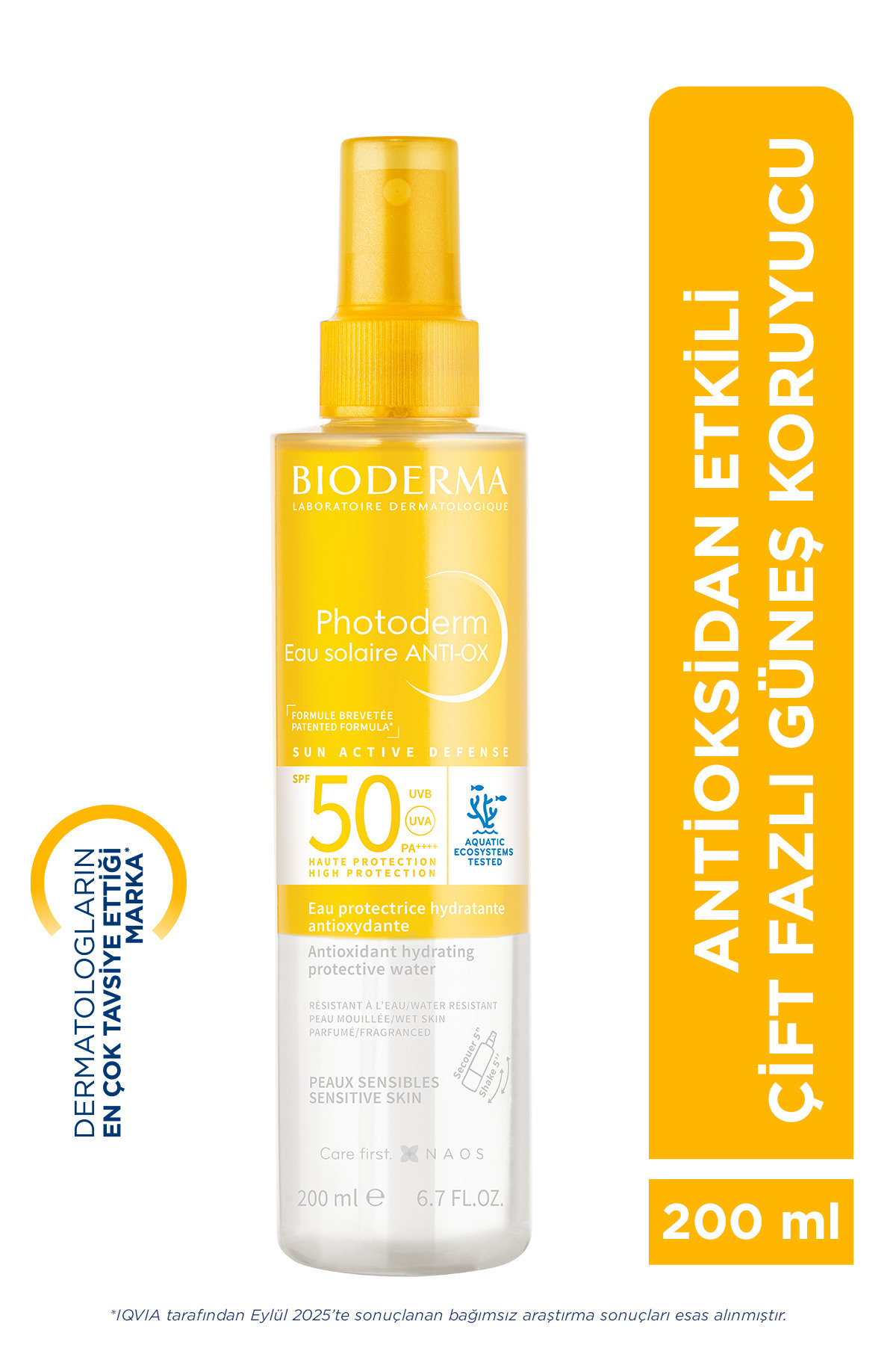 Bioderma Photoderm Anti-Ox SPF50 Hassas&Tüm Ciltler Antioksidan Etkili Yaşlanma Karşıtı Güneş Koruyucu 200ML