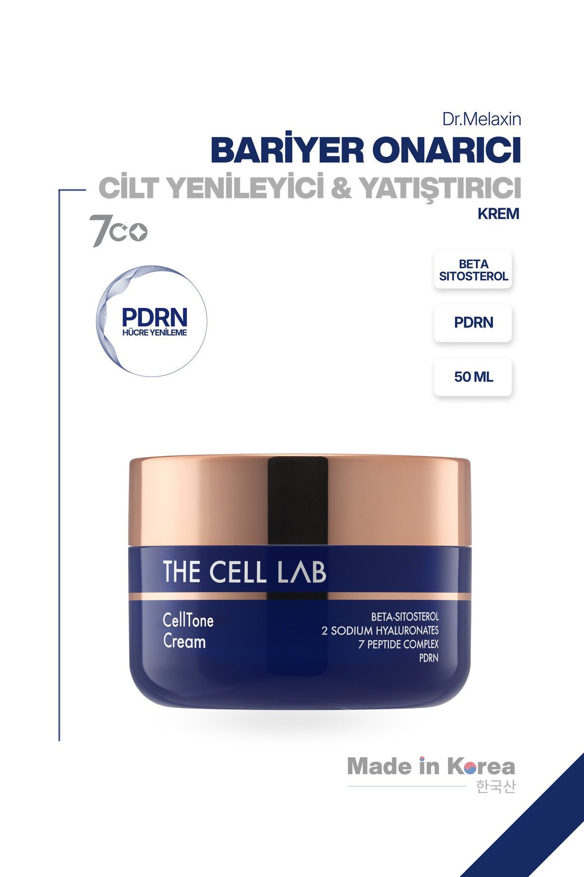 The Cell Lab Liposomal Teknolojili | PDRN | Bariyer Onarıcı & Nemlendirici Yüz Kremi 50ml