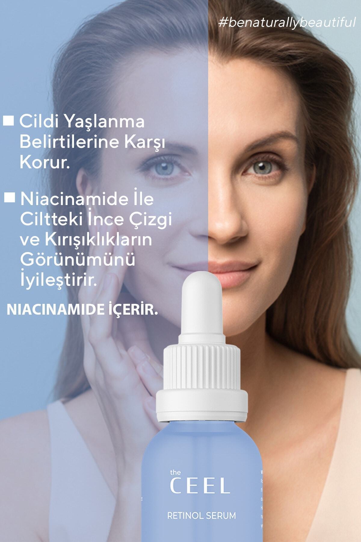 The Ceel Kırışıklık ve Yaşlanma Karşıtı Aydınlatıcı Retinol Serum Ascorbıc Acıd, %1 Retinol & Ceramides 30 ml - Görsel 3