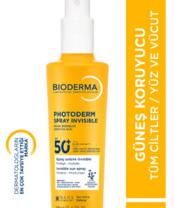 Bioderma Photoderm Spray SPF50+ Tüm Aile Yüz ve Vücut Sprey Formda Şeffaf Güneş Kremi 200 ML