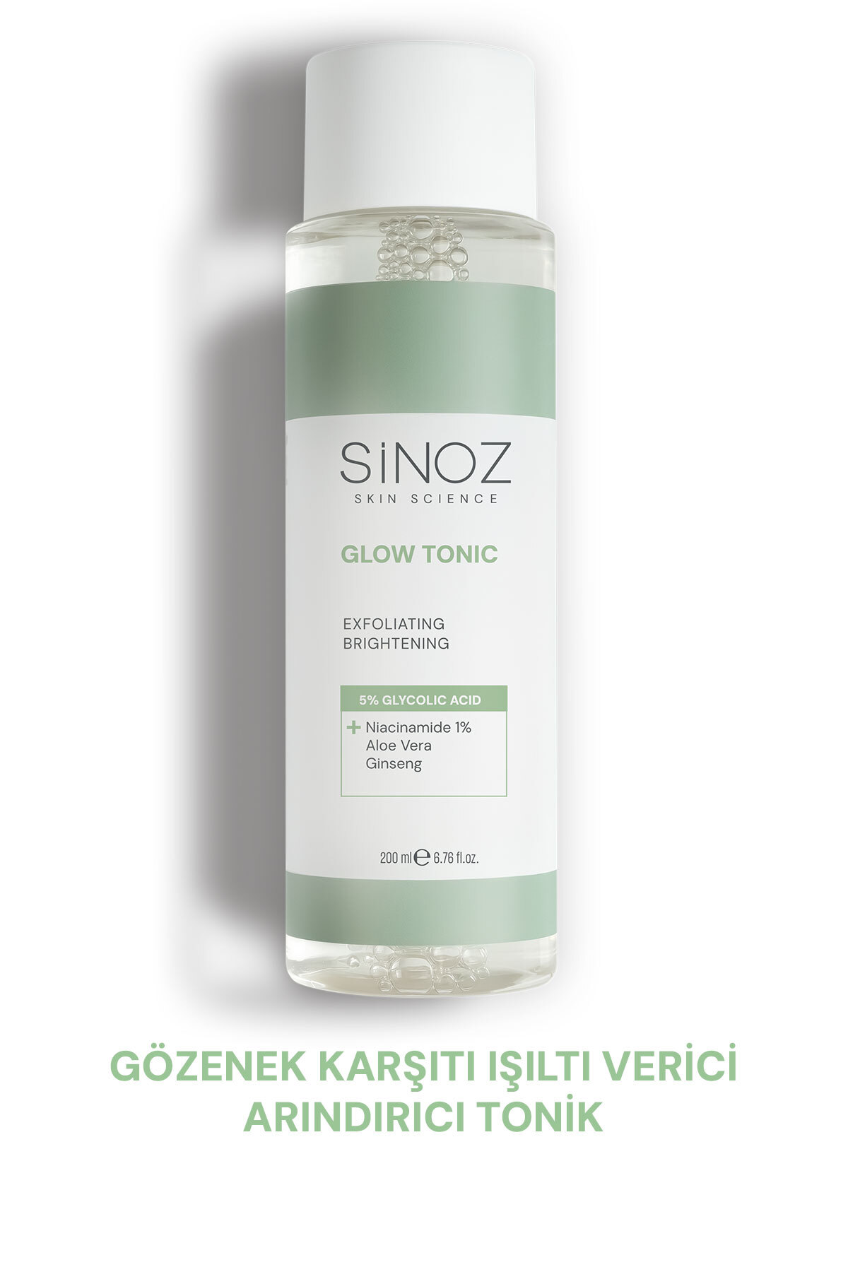 Sinoz Gözenek Sıkılaştırıcı Arındırıcı Canlandırıcı Peeling Etkili %5Glikolik Asit İçeren Glow Tonik 200ml