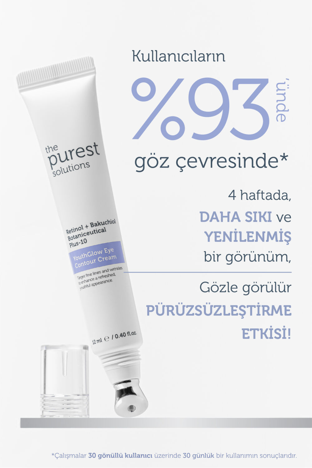 The Purest Solutions Adenozin İçerikli Kırışıklık Karşıtı Göz Çevresi Kremi 12 ml - Görsel 3