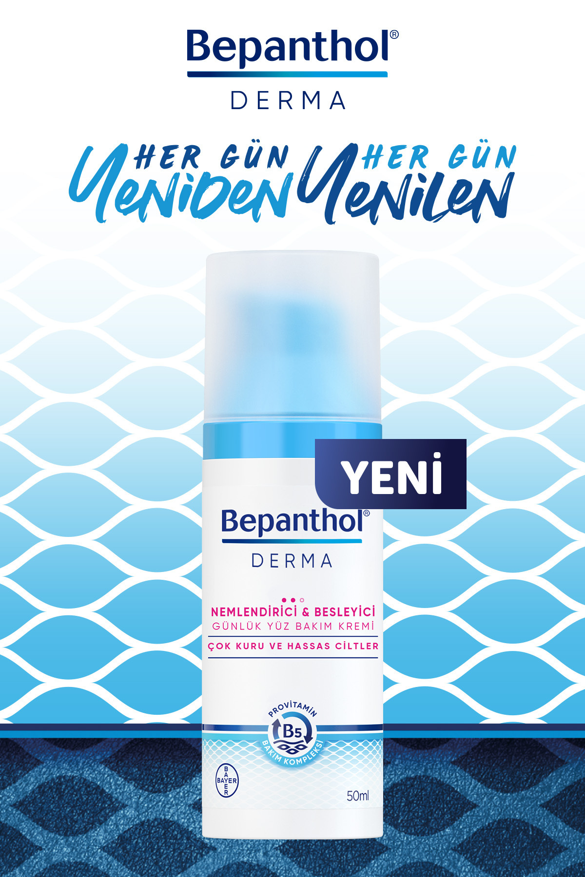 Bepanthol Derma Nemlendirici Besleyici Yüz Bakım Kremi 50 ml - Görsel 3