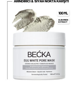 BECKA Gözenek Sıkılaştırıcı Yumurta Akı Maskesi - Siyah Nokta Karşıtı Egg White Port Mask 100 ml