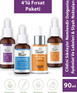 Dr. Galenus Kolajen, C Vitamini, Hyalüronik Asit Ve Koyu Leke Karşıtı Dörtlü Bakım Serum Seti (90 ML)